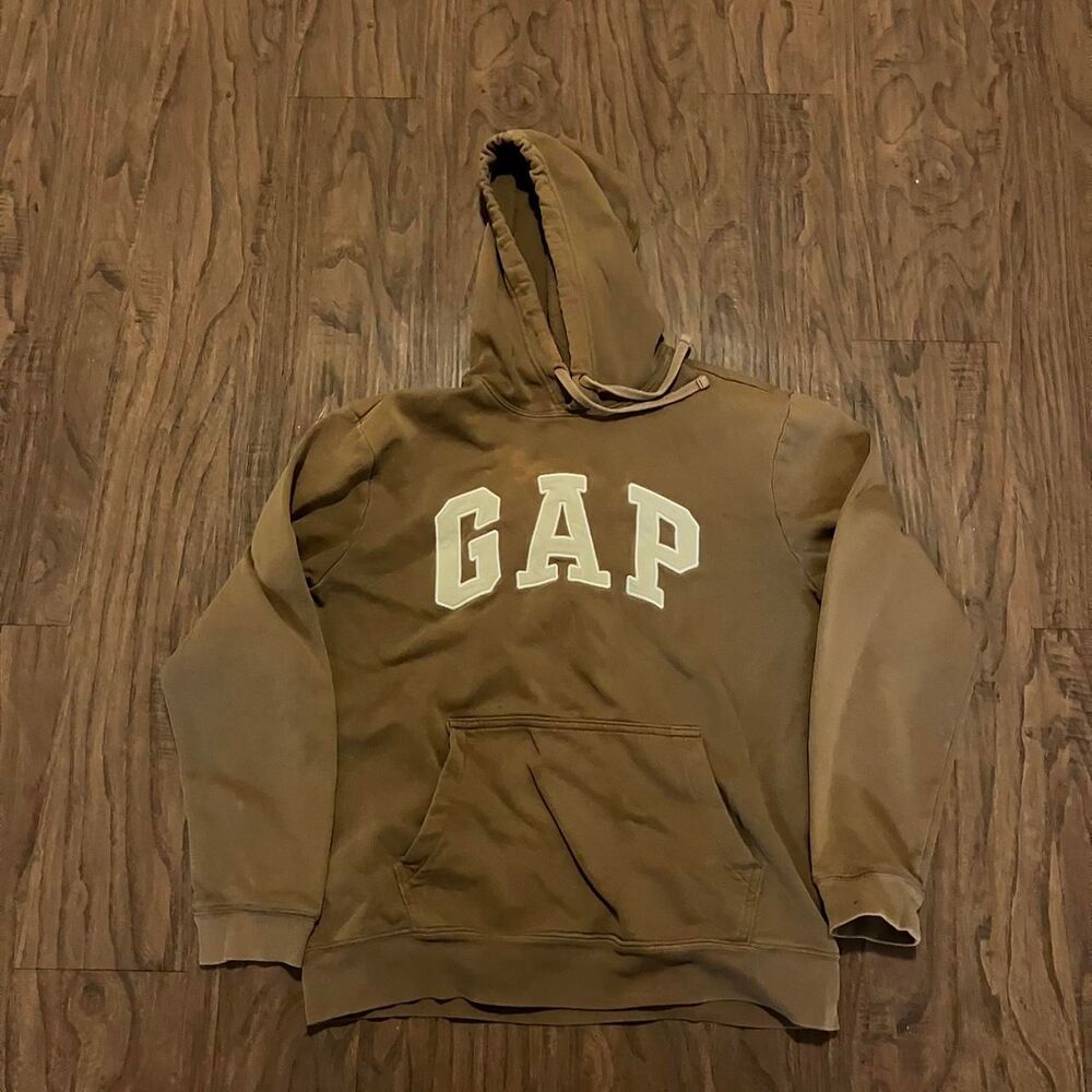 Gap Men's Brown and Khaki Hoodie